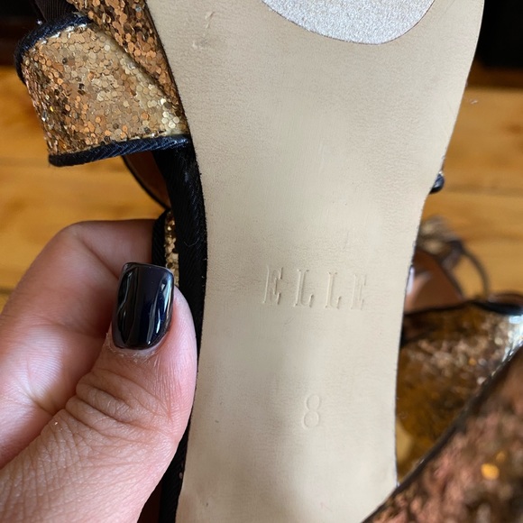 Elle Gold Sparkle Heels - Picture 7 of 9